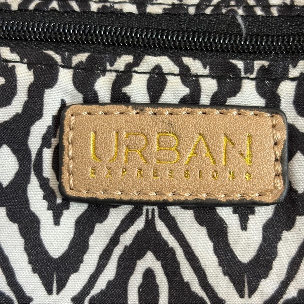 Urban Expressions Vegan Leather Woven Clutch Crossbody Taupe - Picture 7 of 13
